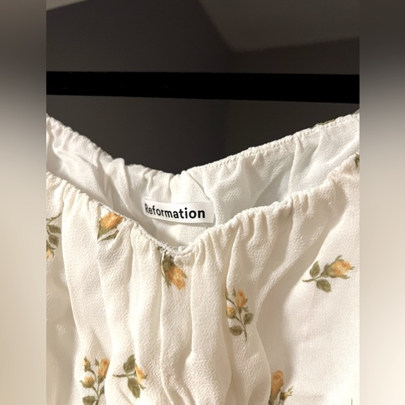 Reformation Berry Crop, Puff Sleeve Top in Rosebud, Sz 0 (NWOT) - Picture 4 of 8